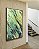 Quadro Vertical Abstrato Cinza Verde Turquesa Canvas Moldura - Imagem 4