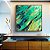 Quadro Quadrado Abstrato Cinza Verde Turquesa Canvas Moldura - Imagem 3