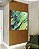 Quadro Quadrado Abstrato Cinza Verde Turquesa Canvas Moldura - Imagem 4