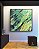 Quadro Quadrado Abstrato Cinza Verde Turquesa Canvas Moldura - Imagem 5