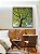 Quadro Quadrado Paisagem Copa de Árvore Folhas Verdes Natureza Canvas Moldura - Imagem 3