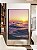 Quadro Vertical Pôr do Sol Rosa Lilás Mar Ondulado Canvas Moldura - Imagem 5