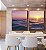 Duo de Quadros Pôr do Sol Rosa Lilás Mar Ondulado Canvas Moldura - Imagem 2