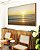 Quadro Horizontal Nascer do Sol Mar Prateado Praia Canvas Moldura - Imagem 4