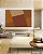 Quadro Horizontal Abstrato Geométrico Marrom Telha Laranja Canvas Moldura - Imagem 2