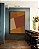 Quadro Vertical Abstrato Geométrico Marrom Telha Laranja Canvas Moldura - Imagem 5