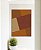 Quadro Vertical Abstrato Geométrico Marrom Telha Laranja Canvas Moldura - Imagem 1