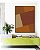 Quadro Vertical Abstrato Geométrico Marrom Telha Laranja Canvas Moldura - Imagem 4