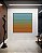 Quadro Quadrado Abstrato Degradê Listras Azul Turquesa Laranja Canvas Moldura - Imagem 1