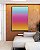 Quadro Vertical Abstrato Degradê Amarelo Rosa Azul Turquesa Canvas Moldura - Imagem 4