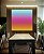 Quadro Quadrado Abstrato Degradê Amarelo Rosa Azul Turquesa Canvas Moldura - Imagem 4