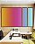 Trio de Quadros Estilizados Abstrato Degradê Amarelo Rosa Azul Turquesa Canvas Moldura - Imagem 4