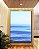 Quadro Vertical Mar Azul Céu Claro Ondulações Movimento Natureza Canvas Moldura - Imagem 3