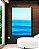 Quadro Vertical Mar Azul Céu Claro Ondulações Movimento Natureza Canvas Moldura - Imagem 5