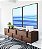 Duo de Quadros Mar Azul Céu Claro Ondulações Movimento Natureza Canvas Moldura - Imagem 4