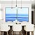 Duo de Quadros Mar Azul Céu Claro Ondulações Movimento Natureza Canvas Moldura - Imagem 5