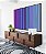 Duo de Quadros Abstrato Degradê Listras Lilás Roxo Rosa Azul Canvas Moldura - Imagem 3