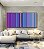 Duo de Quadros Quadrados Abstrato Degradê Listras Lilás Roxo Rosa Azul Canvas Moldura - Imagem 1