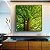 Quadro Quadrado Árvores Folhas Verdes Natureza Paisagem Canvas Moldura - Imagem 3