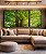 Trio de Quadros Árvores Folhas Verdes Natureza Paisagem Canvas Moldura - Imagem 3