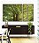 Trio de Quadros Estilizados Árvores Folhas Verdes Natureza Paisagem Canvas Moldura - Imagem 2