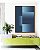 Quadro Vertical Abstrato Geométrico Degradê Em Tons de Azul Canvas Moldura - Imagem 4