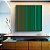 Quadro Quadrado Abstrato Degradê Listras Verde Marrom Canvas Moldura - Imagem 2