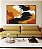 Duo de Quadros Abstrato Efeito Pintura Cores Laranja Preto Branco Canvas Moldura - Imagem 5