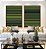 Duo de Quadros Abstrato Degradê Listras Geométrico Verde Canvas Moldura - Imagem 2