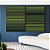 Duo de Quadros Abstrato Degradê Listras Geométrico Verde Canvas Moldura - Imagem 1