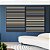 Duo de Quadros Abstrato Degradê Listras Azul Marrom Canvas Moldura - Imagem 3