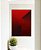 Quadro Vertical Abstrato Degradê Vermelho Vinho Efeito Canvas Moldura - Imagem 1