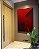 Quadro Vertical Abstrato Degradê Vermelho Vinho Efeito Canvas Moldura - Imagem 3