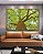 Quadro Horizontal Árvore Luz Natural Folhas Verdes Canvas Moldura - Imagem 5