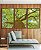 Trio de Quadros Árvore Luz Natural Folhas Verdes Canvas Moldura - Imagem 5