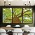 Trio de Quadros Árvore Luz Natural Folhas Verdes Canvas Moldura - Imagem 2