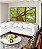 Trio de Quadros Árvore Luz Natural Folhas Verdes Canvas Moldura - Imagem 4