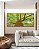 Duo de Quadros Quadrados Árvore Luz Natural Folhas Verdes Canvas Moldura - Imagem 4