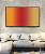 Quadro Horizontal Abstrato Degradê Amarelo Âmbar Coral Canvas Moldura - Imagem 2