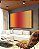 Quadro Horizontal Abstrato Degradê Amarelo Âmbar Coral Canvas Moldura - Imagem 4