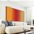 Quadro Horizontal Abstrato Degradê Amarelo Âmbar Coral Canvas Moldura - Imagem 5