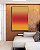 Quadro Vertical Abstrato Degradê Amarelo Âmbar Coral Canvas Moldura - Imagem 5