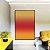 Quadro Vertical Abstrato Degradê Amarelo Âmbar Coral Canvas Moldura - Imagem 2