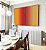 Duo de Quadros Abstrato Degradê Amarelo Âmbar Coral Canvas Moldura - Imagem 4
