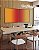 Duo de Quadros Quadrados Abstrato Degradê Amarelo Âmbar Coral Canvas Moldura - Imagem 4