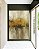 Quadro Vertical Abstrato Amarelo Dourado Cinza Pedra Canvas Moldura - Imagem 5