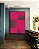 Quadro Vertical Abstrato Geométrico Degradê Rosa Cinza Canvas Moldura - Imagem 5