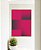 Quadro Vertical Abstrato Geométrico Degradê Rosa Cinza Canvas Moldura - Imagem 1