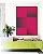 Quadro Vertical Abstrato Geométrico Degradê Rosa Cinza Canvas Moldura - Imagem 4