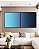 Duo de Quadros Quadrados Abstrato Degradê Azul Celeste Marinho Canvas Moldura - Imagem 5